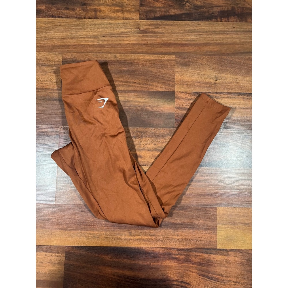 Gymshark Brown bronze High Waisted Gym Leggings Workout Running Tights Womens XS